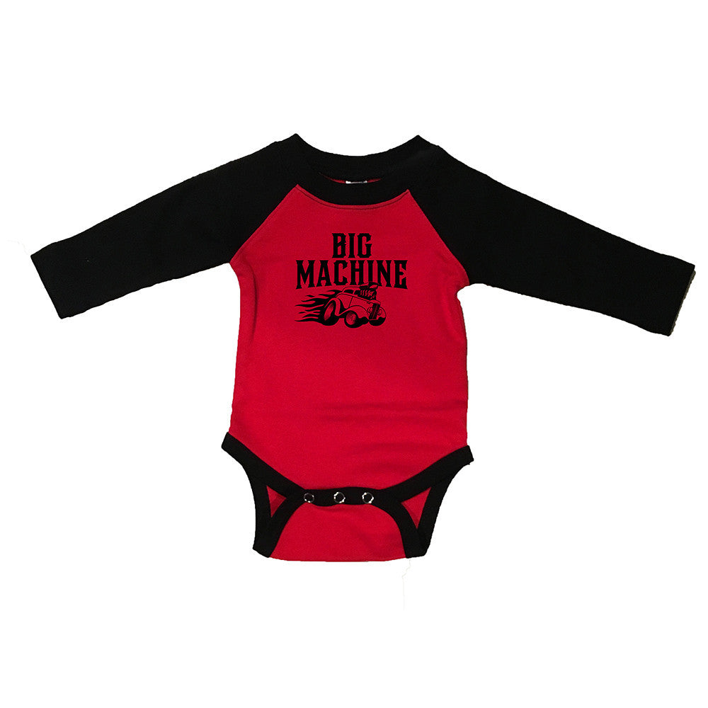 MHV Big Machine Baby Onesie Red & Black