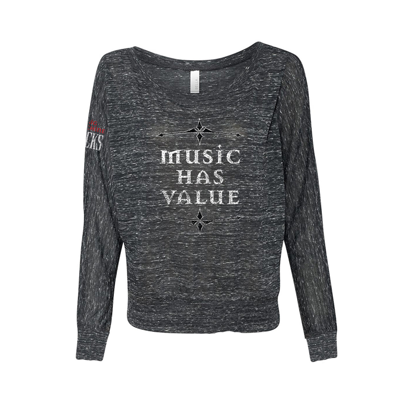 MHV Flowy Long Sleeve Off Shoulder Tee